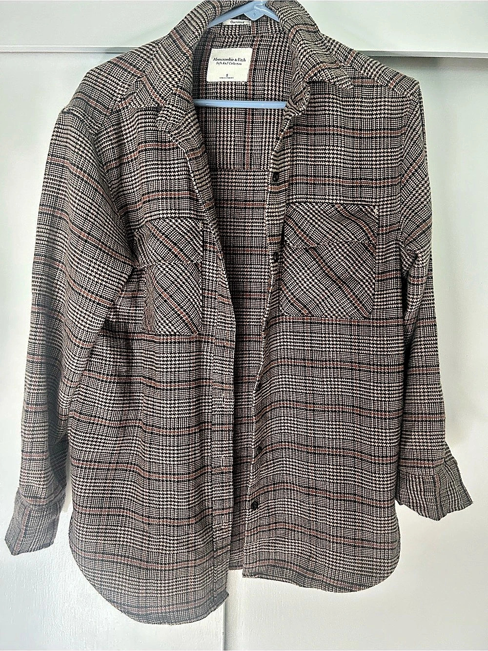 Abercrombie & Fitch Soft AF Collection Plaid Heavyweight Oversized Button Down